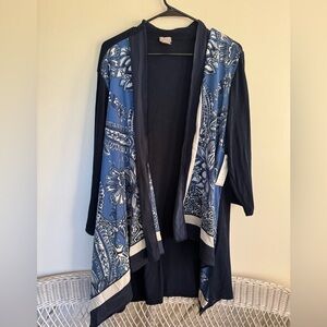 Chico's Travelers scarf front Cardigan women’s 16/18 nwt